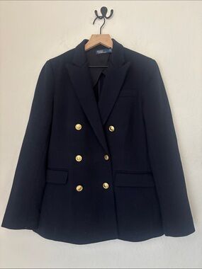 POLO by Ralph Lauren Double-Breasted navy  Blazer with Gold Buttons size 6